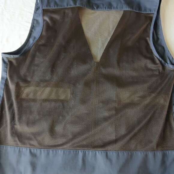 Teagles Outdoor Utility Vest  Pockets Mesh Zipper Closure Navy Blue Size 3L XL - Picture 9 of 10